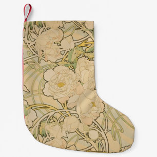 Alphonse Mucha Peonies Peony Rose Fawn 1897 Kleiner Weihnachtsstrumpf