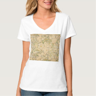 Alphonse Mucha Peonies Peony Rose Fawn 1897 T-Shirt
