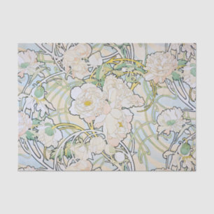 Alphonse Mucha Peonies Seidenpapier