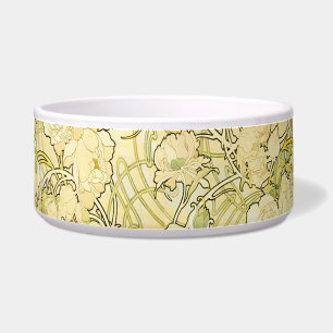 Alphonse Mucha Pfingstrosen Art Nouveau Blumenmust Napf