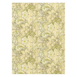 Alphonse Mucha Pfingstrosen Art Nouveau Blumenmust Tischdecke