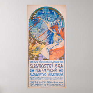 Alphonse Mucha Poster für das Sokol Festival (1926