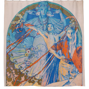 Alphonse Mucha Poster für das Sokol Festival (1926 Duschvorhang