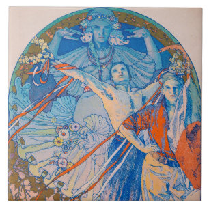Alphonse Mucha Poster für das Sokol Festival (1926 Fliese
