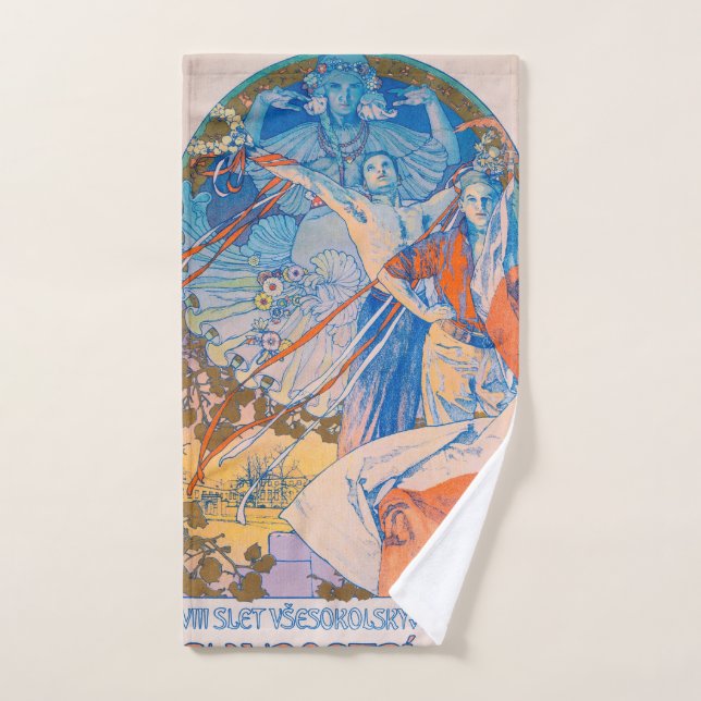 Alphonse Mucha Poster für das Sokol Festival (1926 Handtuch (Handtuch)