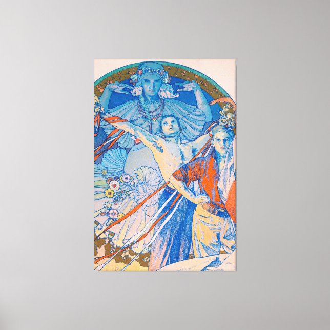 Alphonse Mucha Poster für das Sokol Festival (1926 Leinwanddruck (Vorderseite)