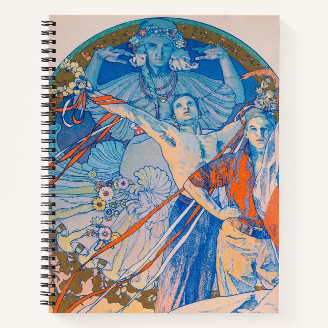 Alphonse Mucha Poster für das Sokol Festival (1926 Notizbuch (Vorderseite)