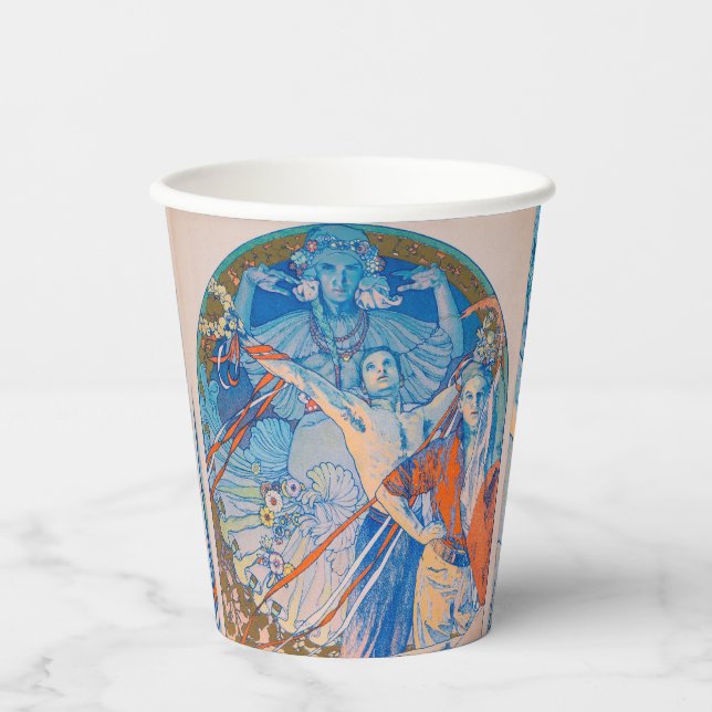 Alphonse Mucha Poster für das Sokol Festival (1926 Pappbecher (Vorderseite)