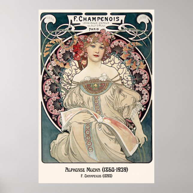 Alphonse Mucha Poster | Jugendstil-Galerie Princip (Vorne)