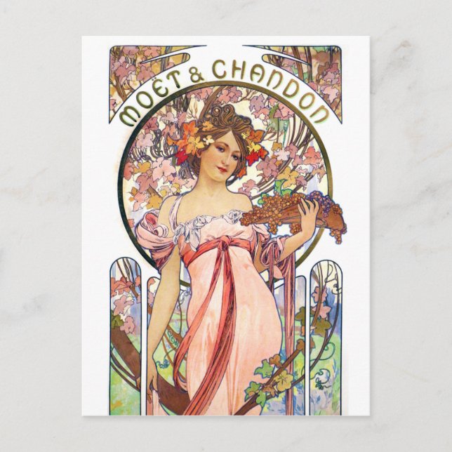 Alphonse Mucha Postkarte (Vorderseite)