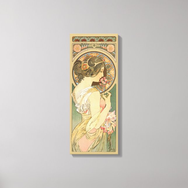 Alphonse Mucha Primrose CC0640 Leinwanddruck (Vorderseite)