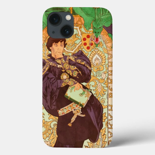 Alphonse Mucha Prince und Dragon Case-Mate iPhone Hülle (Rückseite)