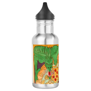 Alphonse Mucha Prince und Dragon Edelstahlflasche
