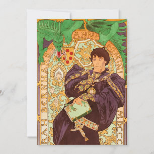 Alphonse Mucha Prince und Dragon Einladung