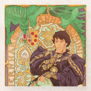 Alphonse Mucha Prince und Dragon Glasuntersetzer