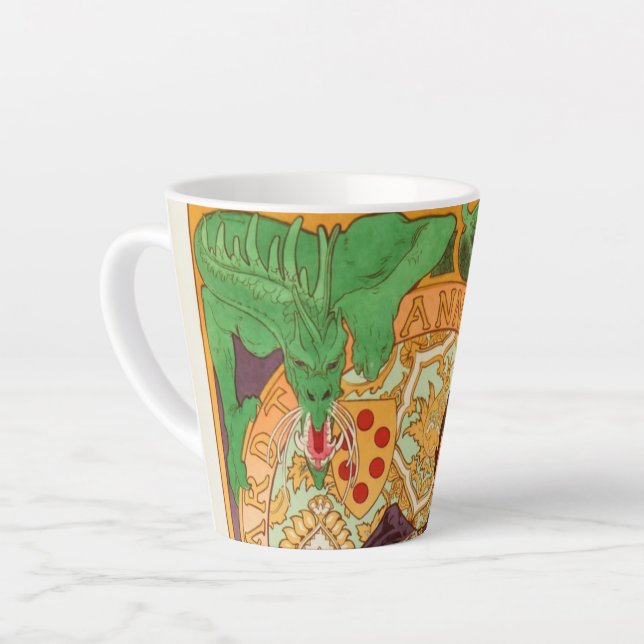 Alphonse Mucha Prince und Dragon Milchtasse (Linke Ecke)