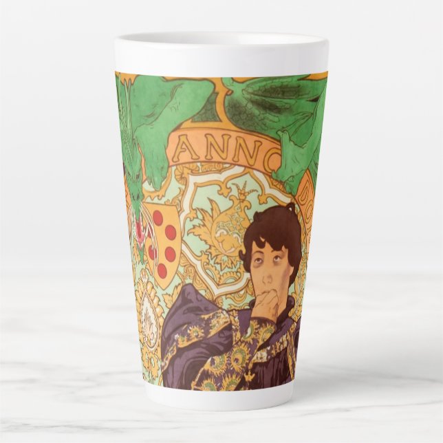 Alphonse Mucha Prince und Dragon Milchtasse (Vorderseite)