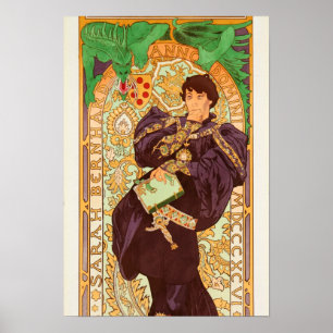 Alphonse Mucha Prince und Dragon Poster