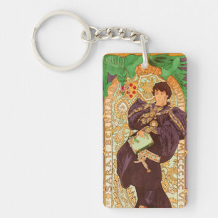 Alphonse Mucha Prince und Dragon Schlüsselanhänger