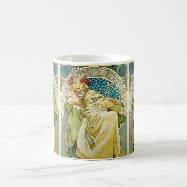 Alphonse Mucha Princess Hyacinth Art Nouveau Kaffeetasse (Mittel)