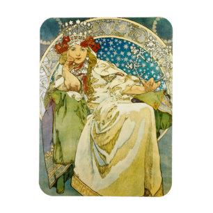 Alphonse Mucha Princess Hyacinth Art Nouveau Magnet