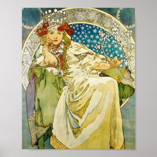 Alphonse Mucha Princess Hyacinth Art Nouveau Poster (Vorne)