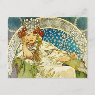 Alphonse Mucha Princess Hyacinth Art Nouveau Postkarte