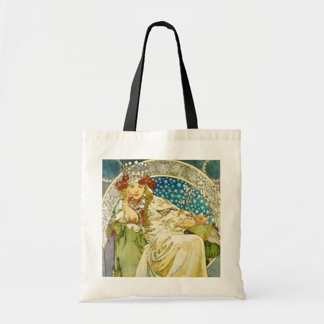 Alphonse Mucha Princess Hyacinth Art Nouveau Tragetasche (Vorne)