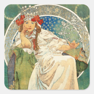 Alphonse Mucha Princess Hyacinth Aufkleber