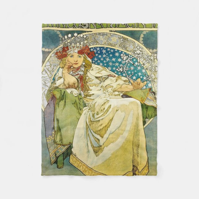 Alphonse Mucha Princess Hyacinth Fleecedecke (Vorderseite)