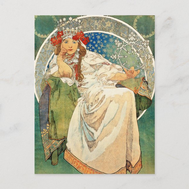 Alphonse Mucha Princess Hyacinth Postkarte (Vorderseite)