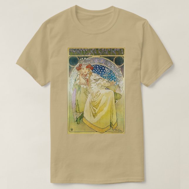 Alphonse Mucha Princezna Hyacinta T-Shirt (Design vorne)