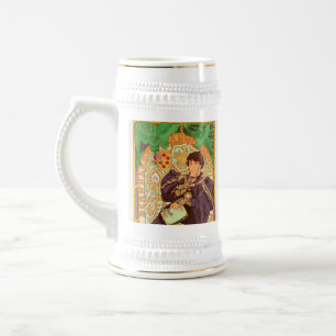 Alphonse Mucha Prinz und Drache Bierglas
