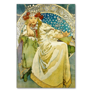 Alphonse Mucha Prinzessin Hyacinth Art Nouveau Tischnummer