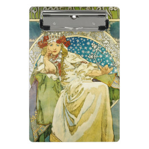 Alphonse Mucha Prinzessin Hyacinth Jugendstil Mini Klemmbrett