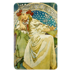 Alphonse Mucha Prinzessin Hyazinthe Art Nouveau Magnet