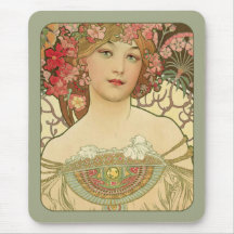 Alphonse Mucha Rêverie Daydream CC0155 Art Nouveau