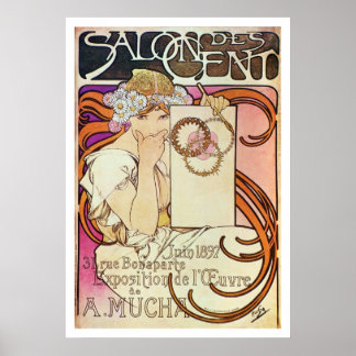 Alphonse Mucha. Salon Des Cent, 1897 Poster