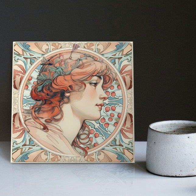 Alphonse Mucha Sarah Bernhardt Art Nouveau Keramik Fliese (Von Creator hochgeladen)