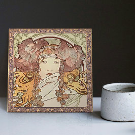 Alphonse Mucha Sarah Bernhardt Art Nouveau Vintag Fliese