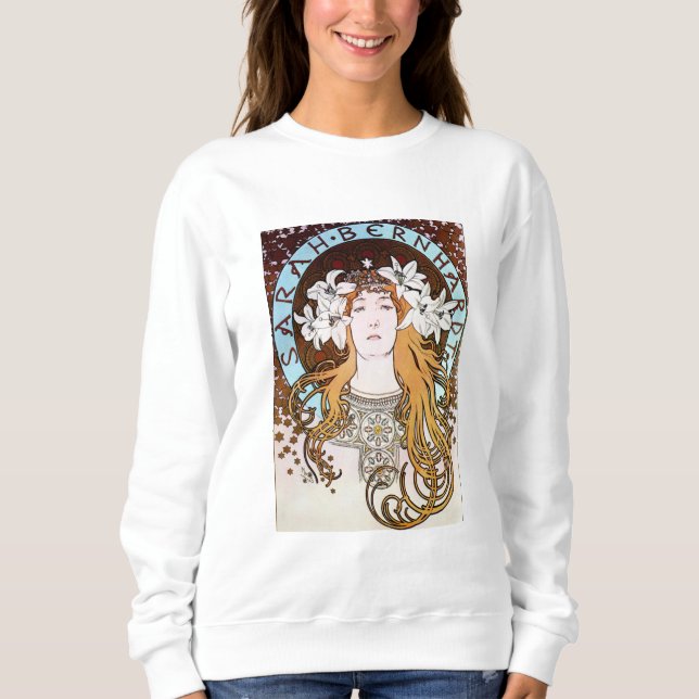 Alphonse Mucha - Sarah Bernhardt Sweatshirt (Vorderseite)