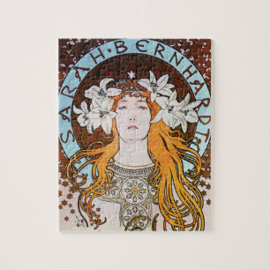 Alphonse Mucha Sarah Bernhardt Vintager Jugendstil Puzzle
