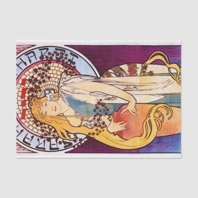 Alphonse Mucha Seidenpapier (Vorderseite)