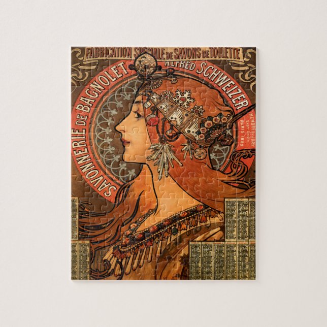 Alphonse Mucha Seifenfabrik 1897 Puzzle (Vertikal)