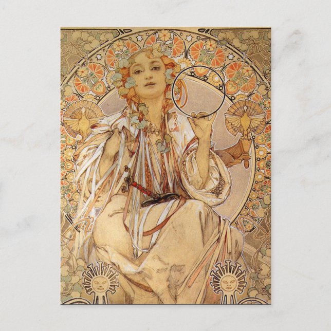 Alphonse Mucha - Slavia Postkarte (Vorderseite)
