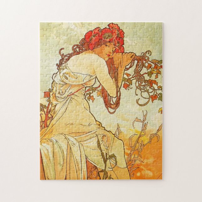Alphonse Mucha Sommerpuzzle Puzzle (Vertikal)