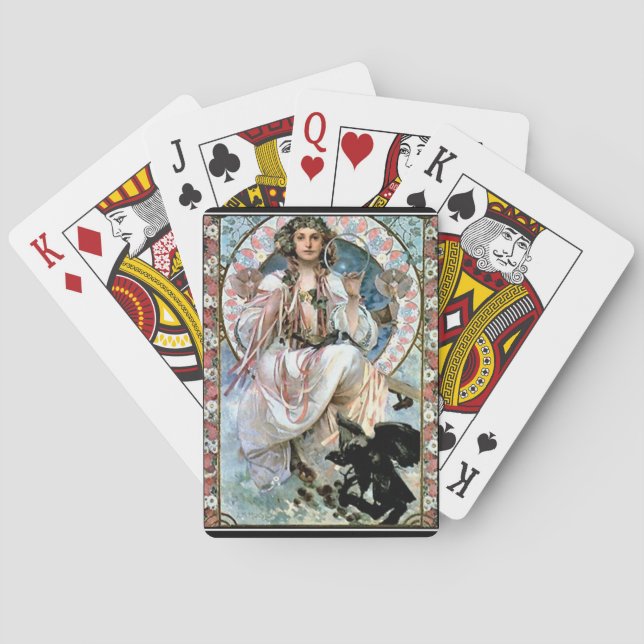 Alphonse Mucha Spielkarten (Rückseite)