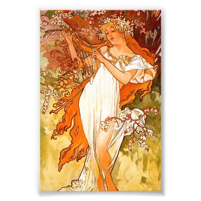 Alphonse Mucha Spring Fotodruck (Vorne)