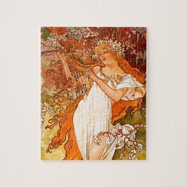 Alphonse Mucha Spring Puzzle (Vertikal)