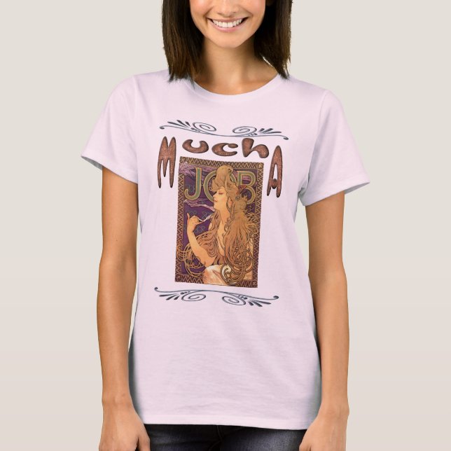 Alphonse Mucha - Stellenanzeige T-Shirt (Vorderseite)